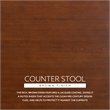 Linon Patty Wood 2 Tone Counter Stools Handwoven Rope Seat Set of 2 in Brown