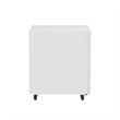 Linon Sway Wood File Cabinet with 3 Drawers Rolling Castors in Pure White