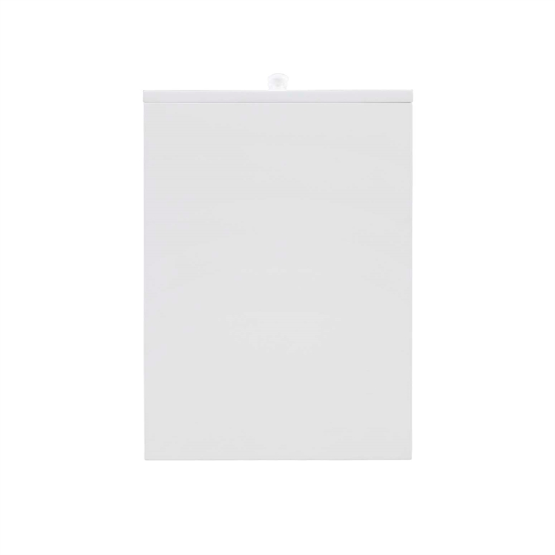Linon Sway Wood File Cabinet with 3 Drawers Rolling Castors in Pure White