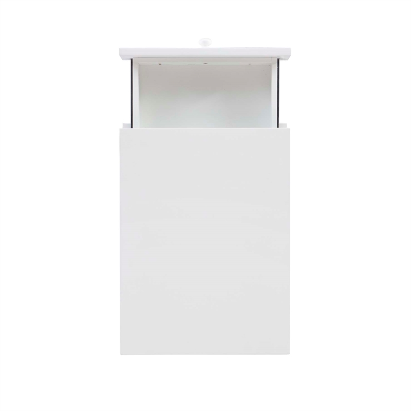 Linon Sway Wood File Cabinet with 3 Drawers Rolling Castors in Pure White