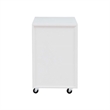 Linon Sway Wood File Cabinet with 3 Drawers Rolling Castors in Pure White