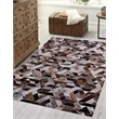 Linon Laredo Lockhart Polyester Faux Cowhide 3' X 5' Accent Rug in Brown