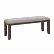 Linon Liz Rustic Wood 6 Piece Upholstered Dining Set 4 Chairs & Bench in Brown