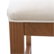 Linon Nissa Solid Beechwood Set of 2 Padded Back and Seat Side Chairs in Brown