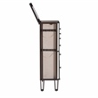 Linon Jessa 6-Drawer Flip Top Jewelry Armoire in Mirror and Walnut Brown Wood
