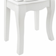 Linon Honor Jewelry Armoire Front Shutter Panel 4 Lined Drawers in White Wood