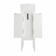 Linon Honor Jewelry Armoire Front Shutter Panel 4 Lined Drawers in White Wood