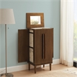 Linon Livi 7-Drawer Wood Jewelry Armoire with Flip Top in Brown