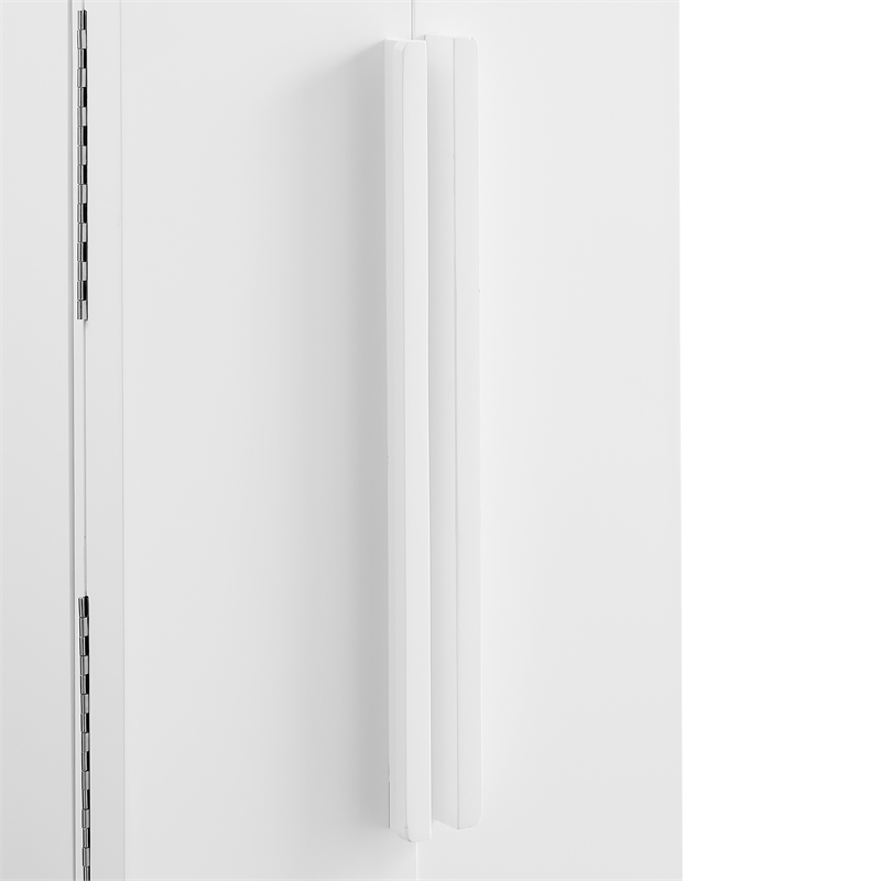 Linon Livi 7-Drawer Wood Jewelry Armoire with Flip Top in White