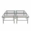 Linon Lowell Full Folding Platform Mattress Base in Grey Powder Coated Steel