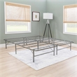 Linon Lowell King Folding Platform Mattress Base in Grey Powder Coated Steel