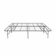 Linon Lowell King Folding Platform Mattress Base in Grey Powder Coated Steel