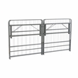 Linon Lowell King Folding Platform Mattress Base in Grey Powder Coated Steel