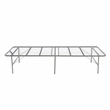 Linon Lowell Twin Folding Platform Mattress Base in Grey Powder Coated Steel