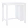 Linon Nico 3 Pce Counter Dining Set White Table/2 Chairs in Graphine Gray Wood