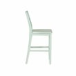 Linon Nico 3 Pce Counter Dining Set White Table/2 Mint Green Chairs in Wood