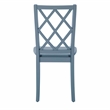 Linon Nico 5 Piece Dining Set White Round Table/4 Gray Chairs in Solid Wood