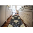 Linon Logan Gazia  Polyester 2' X 10' Runner Rug in Black and Ivory