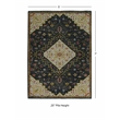 Linon Logan Gazia Polyester 5' X 7' Area Rug in Black and Ivory