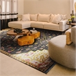 Linon Logan Gazia Polyester 8' X 10' Area Rug in Black and Ivory