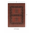 Linon Logan Amaya Polyester 3' X 5' Accent Rug in Red and Black