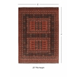 Linon Logan Amaya Polyester 5' X 7' Area Rug in Red and Black