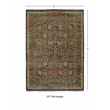 Linon Logan Malaya Polyester 5' X 7' Area Rug in Black and Green