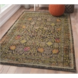 Linon Logan Malaya Polyester 5' X 7' Area Rug in Black and Green