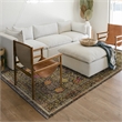 Linon Logan Malaya Polyester 8' X 10' Area Rug in Black and Green