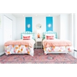 Linon Logan Aydin Polyester 8' X 10' Area Rug in Pink and Blue