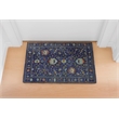 Linon Logan Edina Polyester 2' X 3' Accent Rug in Navy and Blue