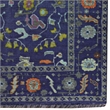 Linon Logan Edina Polyester 3' X 5' Accent Rug in Navy and Blue