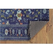 Linon Logan Edina Polyester 3' X 5' Accent Rug in Navy and Blue