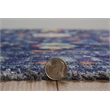 Linon Logan Edina Polyester 3' X 5' Accent Rug in Navy and Blue