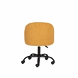 Linon Stormy Adjustable Swivel Office Chair Black Metal Base in Yellow Fabric