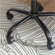 Linon Stormy Adjustable Swivel Office Chair Black Metal Base in Green Fabric
