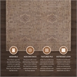Linon Dillon Sylvester Sand and Beige 3' X 5' Accent Rug