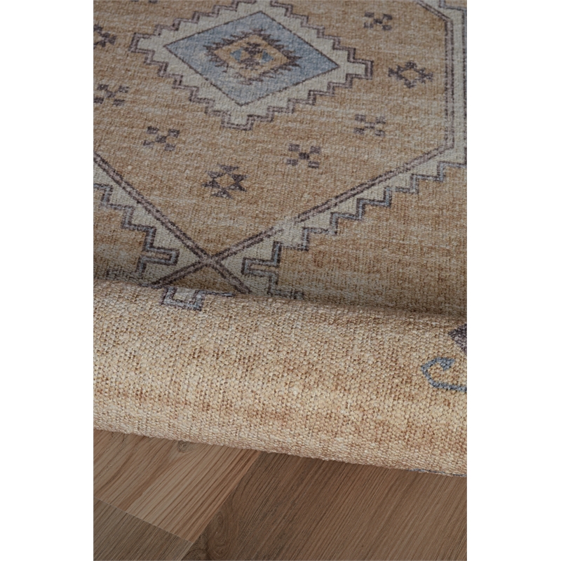 Linon Dillon Wren Sand and Ivory 5' X 7' Area Rug