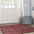 Linon Dillon Austin Red and Cream 3' X 5' Accent Rug