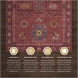 Linon Dillon Austin Red and Cream 3' X 5' Accent Rug