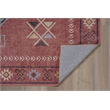 Linon Dillon Austin Red and Cream 5' X 7' Area Rug