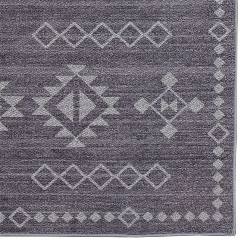 linon dillon igor grey and ivory 5' x 7' area rug