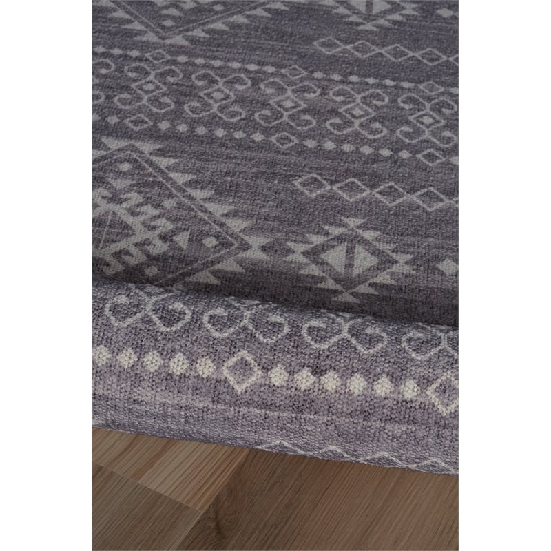 linon dillon igor grey and ivory 5' x 7' area rug