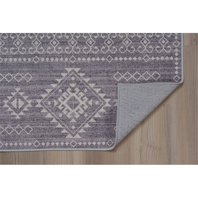 linon dillon igor grey and ivory 5' x 7' area rug