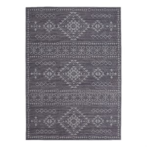 linon dillon igor grey and ivory 5' x 7' area rug