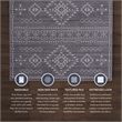 Linon Dillon Igor Grey and Ivory 8' X 10' Area Rug