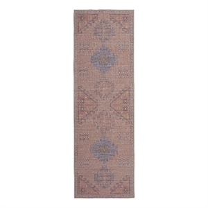 Linon Dillon Emmie Pink and Blue 2'6&quot X 8' Runner Rug