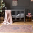 Linon Dillon Emmie Pink and Blue 3' X 5' Accent Rug
