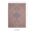 Linon Dillon Emmie Pink and Blue 3' X 5' Accent Rug