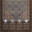 Linon Dillon Cordele Blue and Ivory 8' X 10' Area Rug